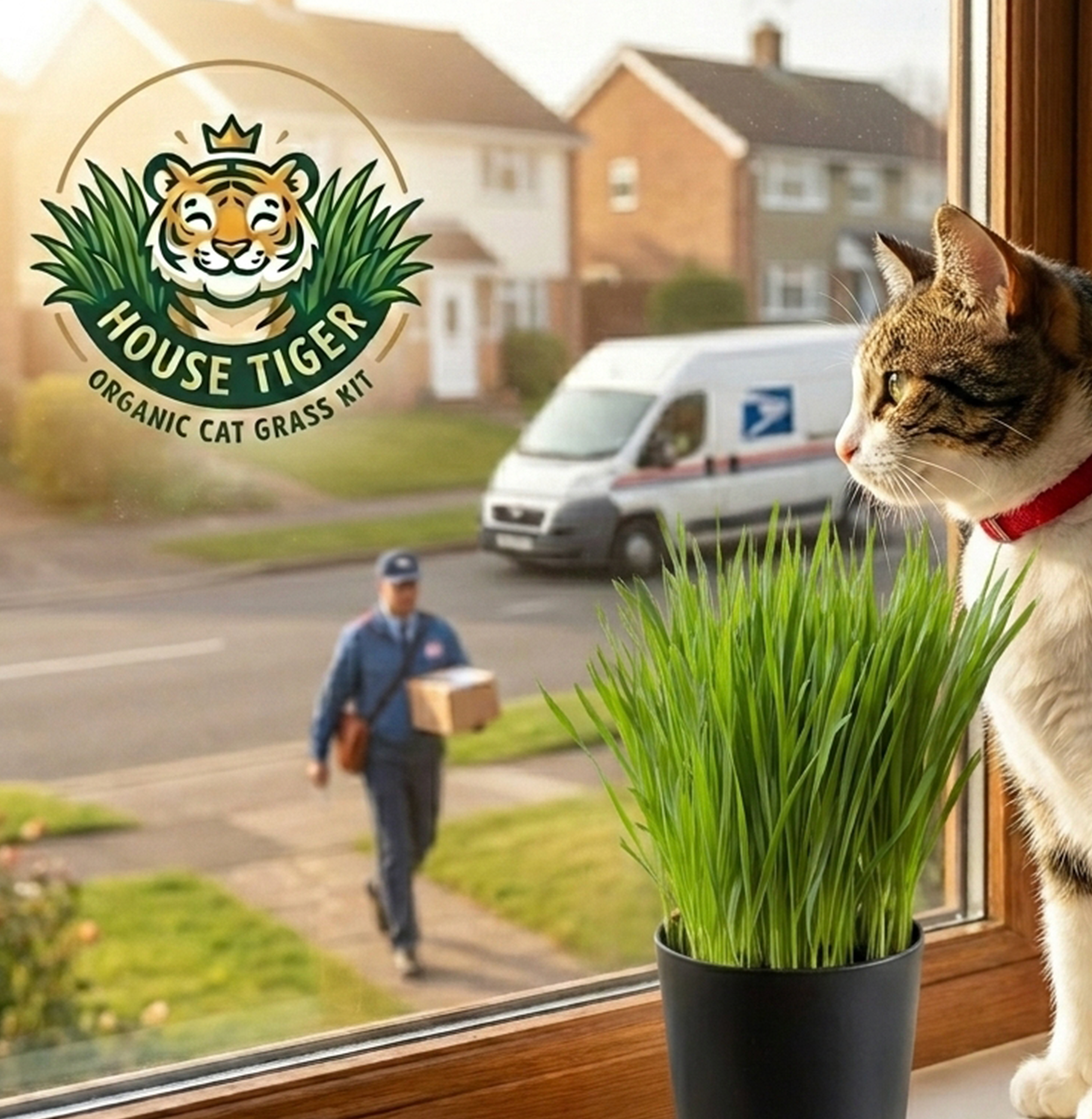 HouseTiger Cat Grass Refill 3-Pack for Indoor Cats