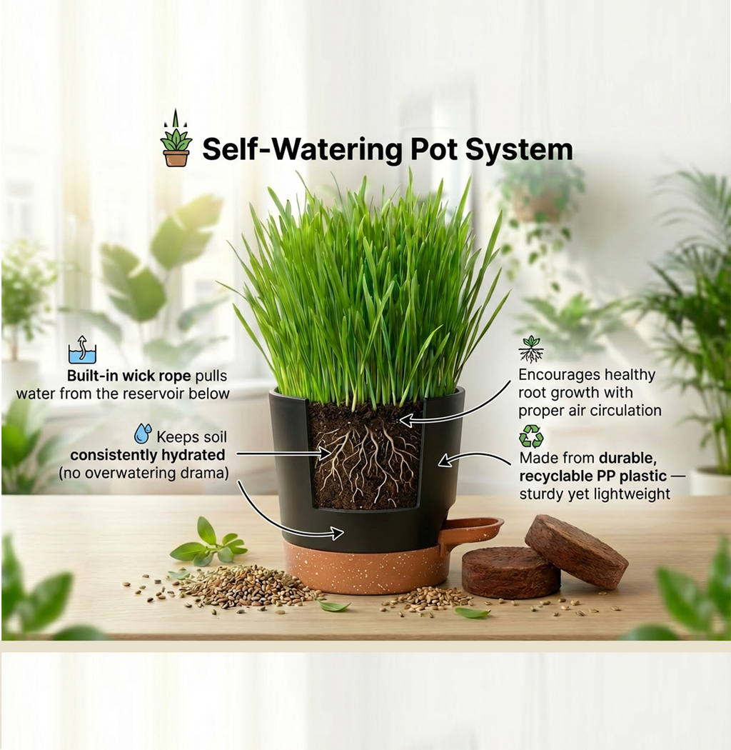 House Tiger Organic Cat Grass Kit for Indoor Cats