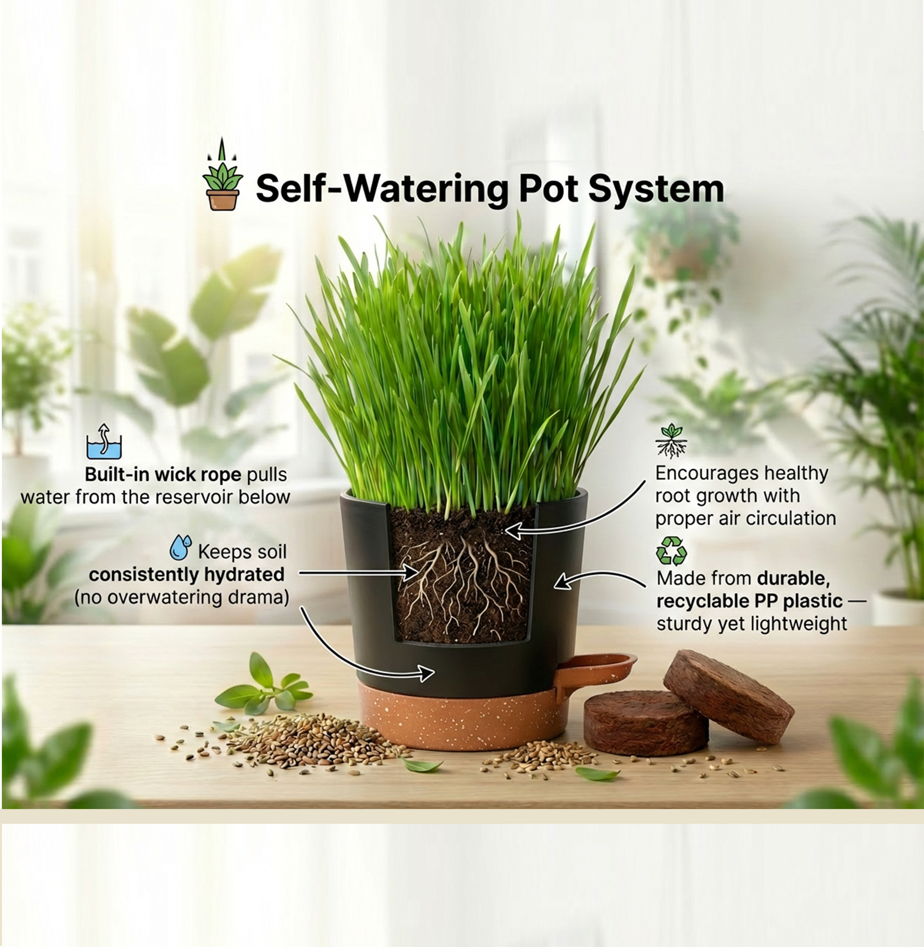 Organic Cat Grass Kit